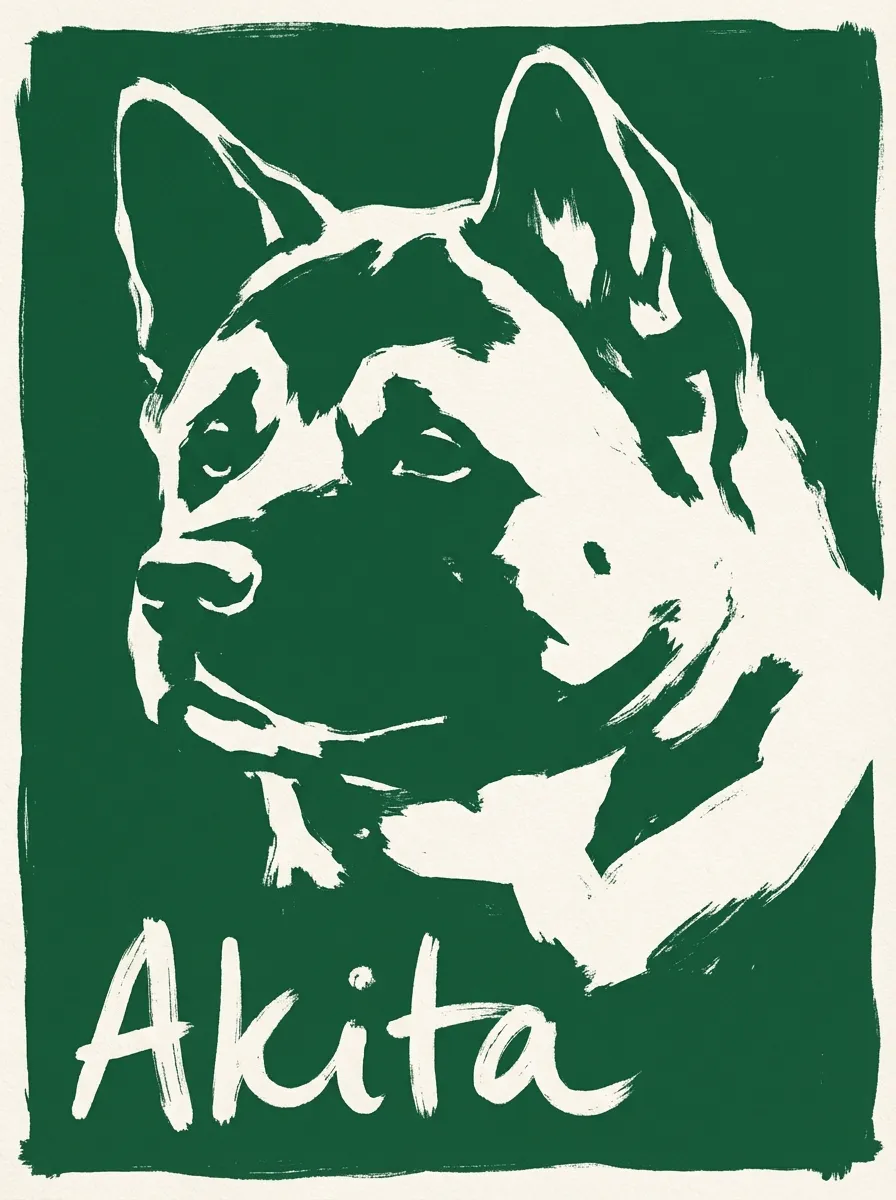 American Akita artwork