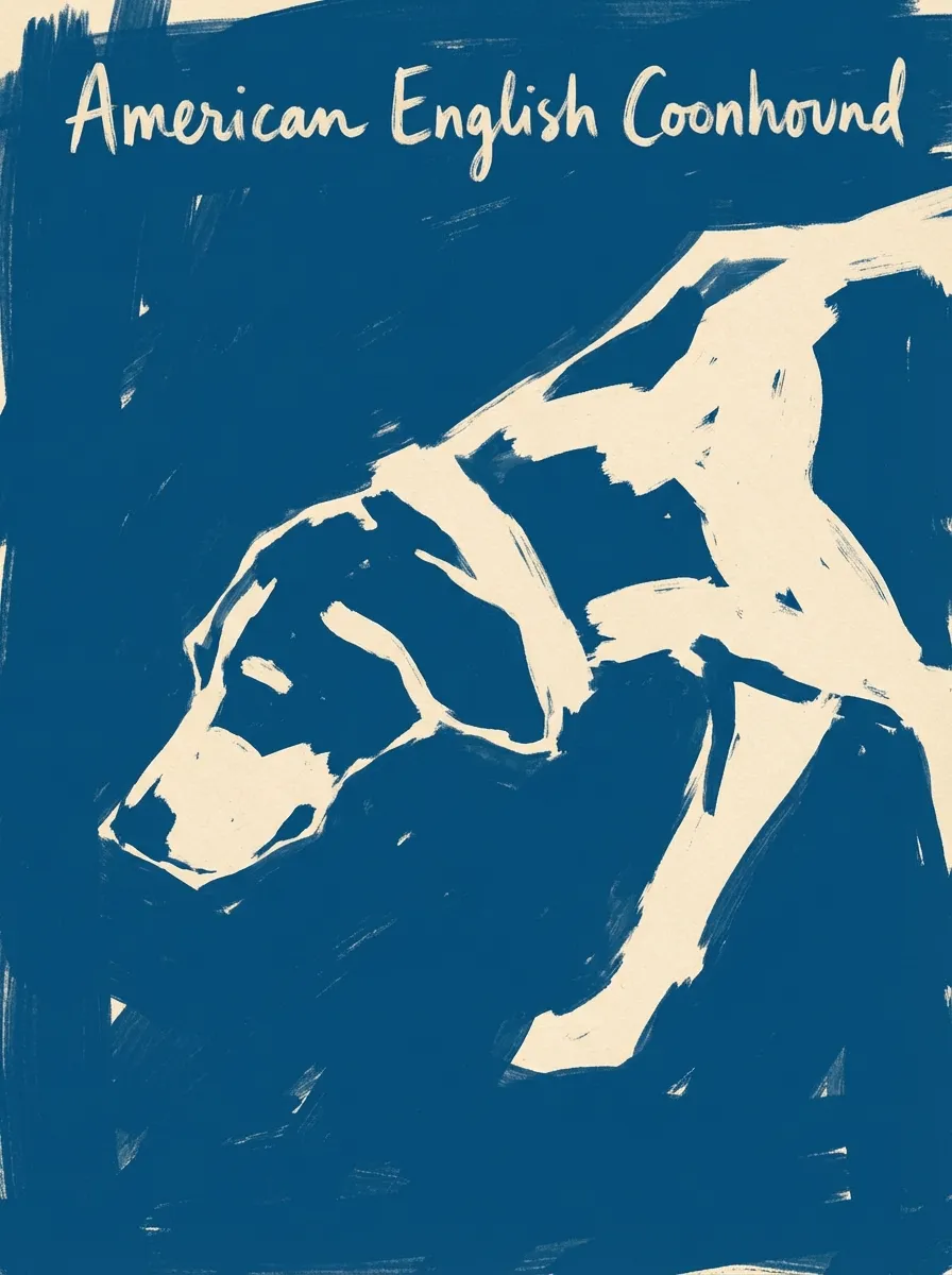 American English Coonhound artwork