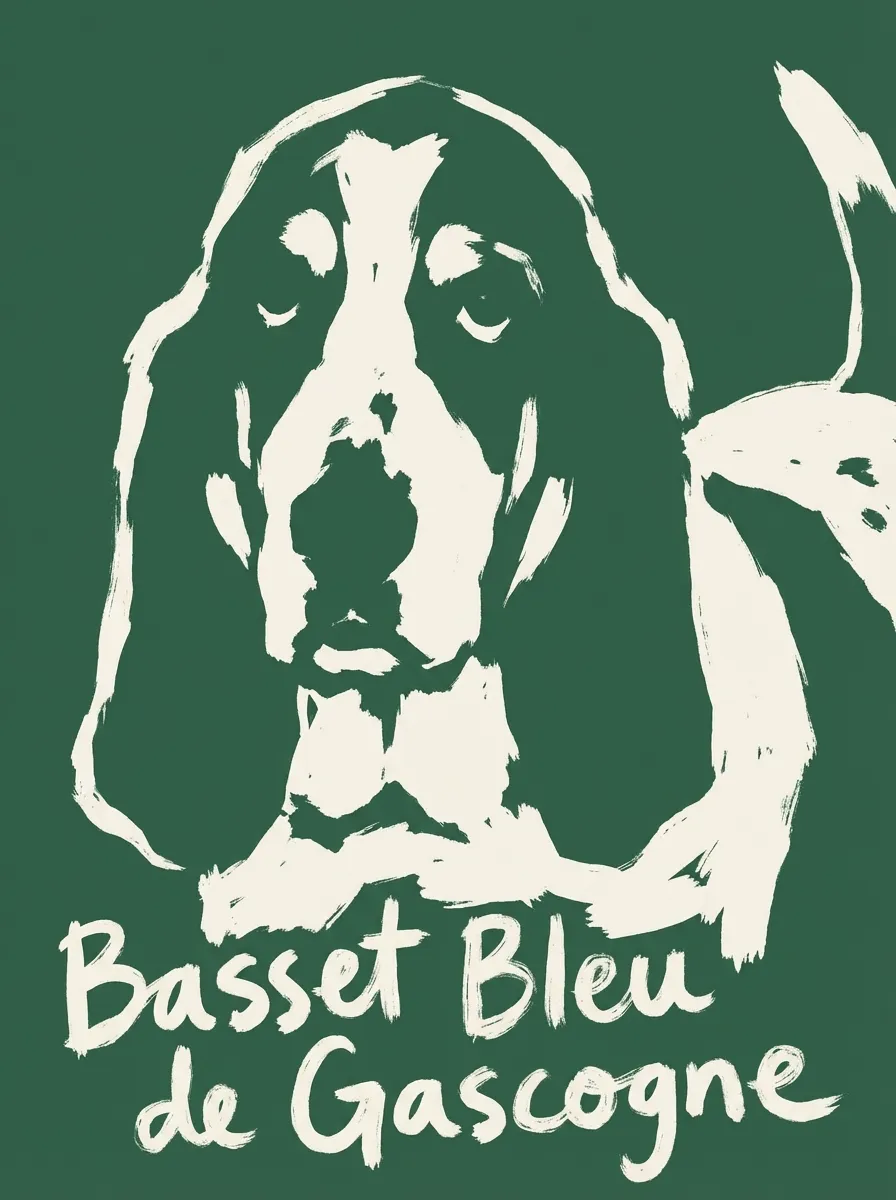 Basset Bleu de Gascogne artwork