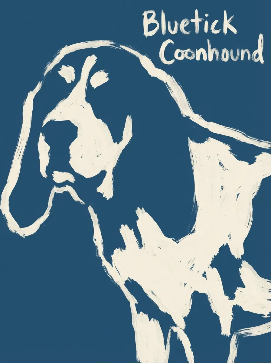Bluetick Coonhound artwork