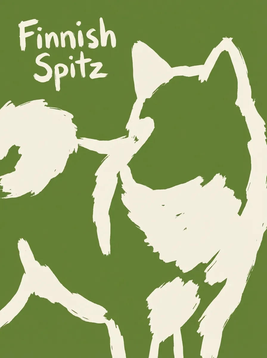Finnish Spitz artwork