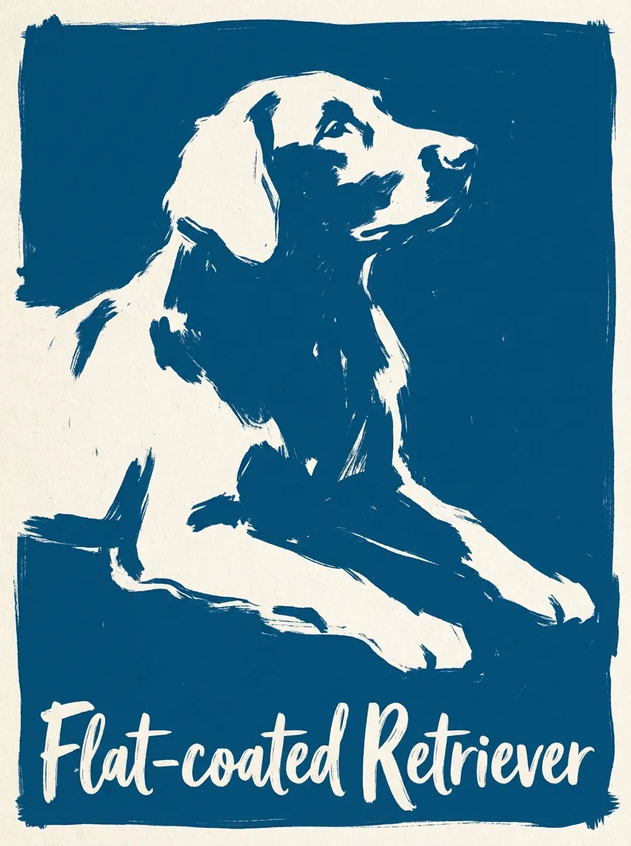 Flat-Coated Retriever artwork