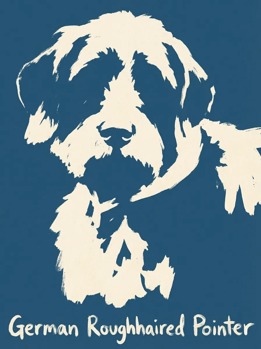 German Roughhaired Pointer artwork
