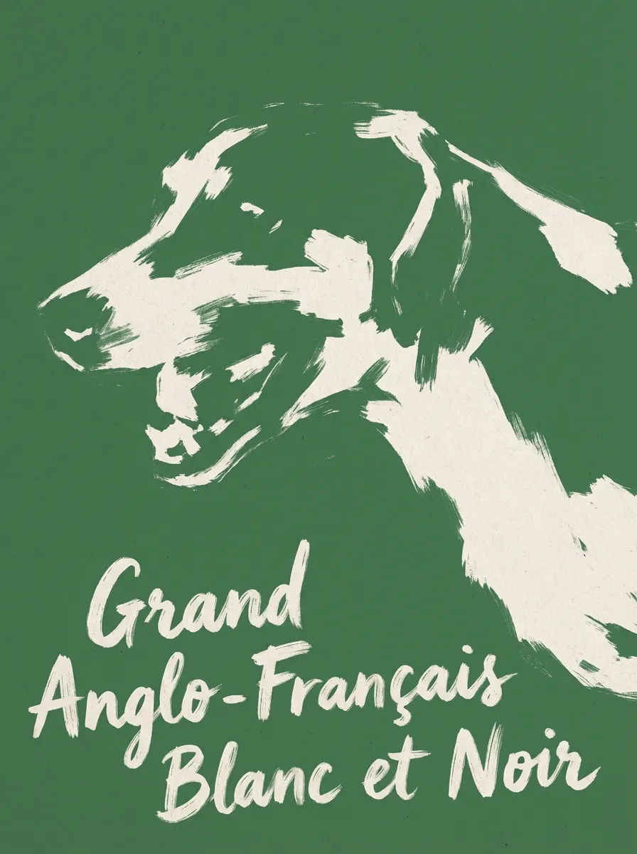 Grand Anglo-Français Blanc et Noir artwork