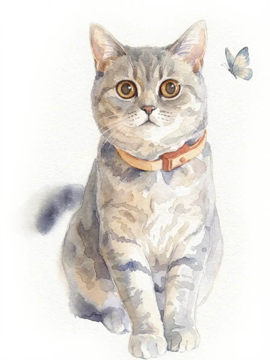 Artwork of Cat Portrait - Watercolour