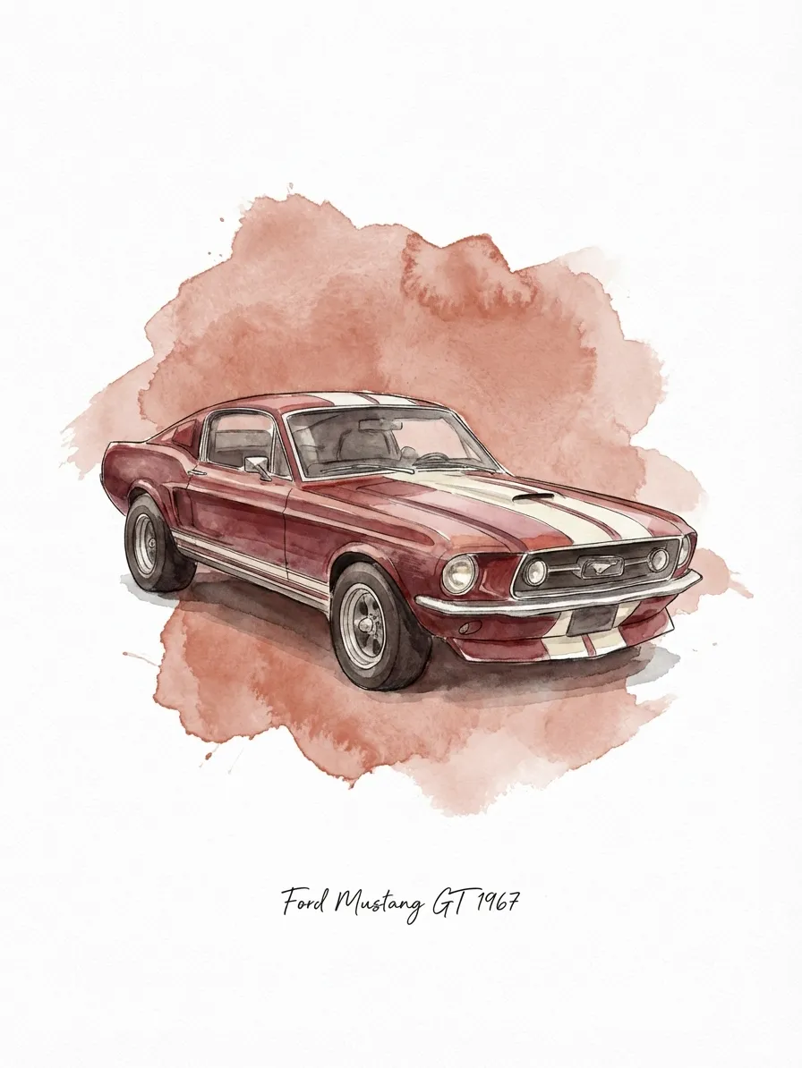 Artwork of Ford Mustang