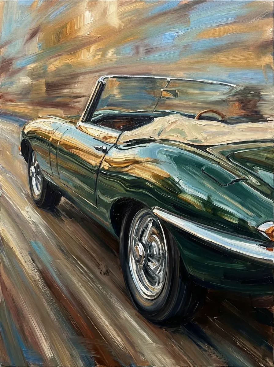 Jaguar E-Type artwork