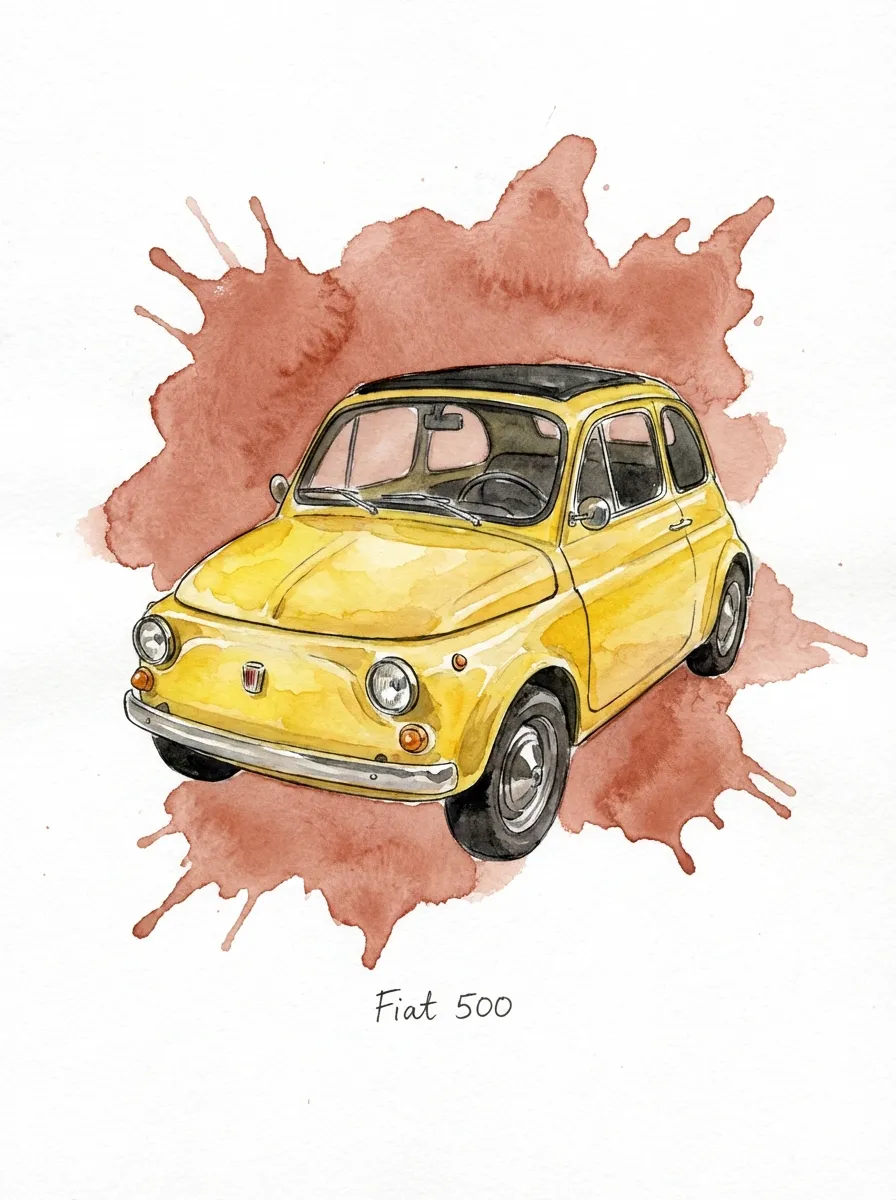 Fiat 500 artwork