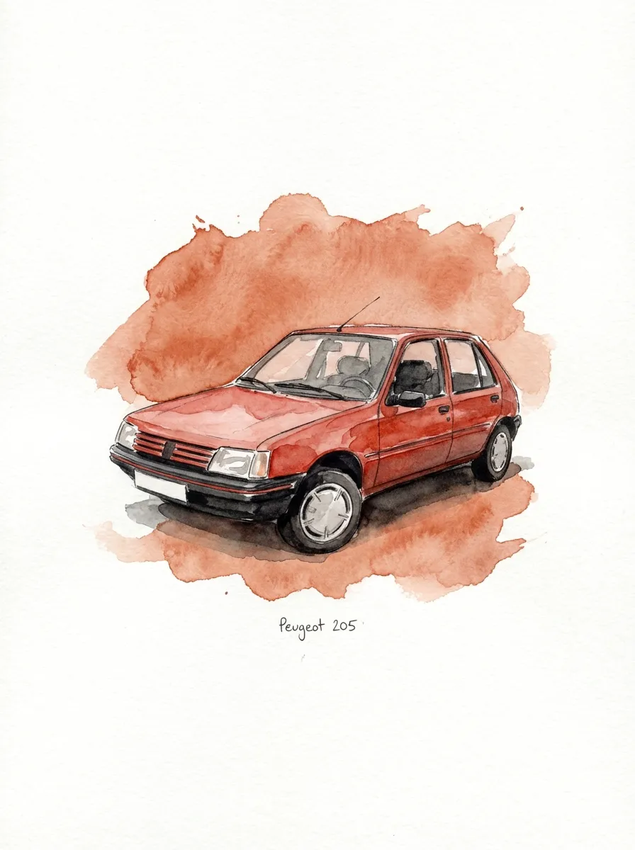 Peugeot 205 GTI artwork