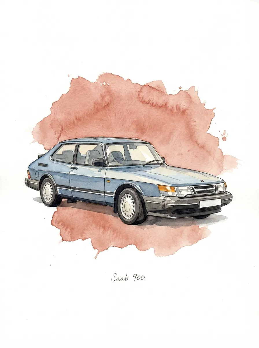 Saab 900 artwork