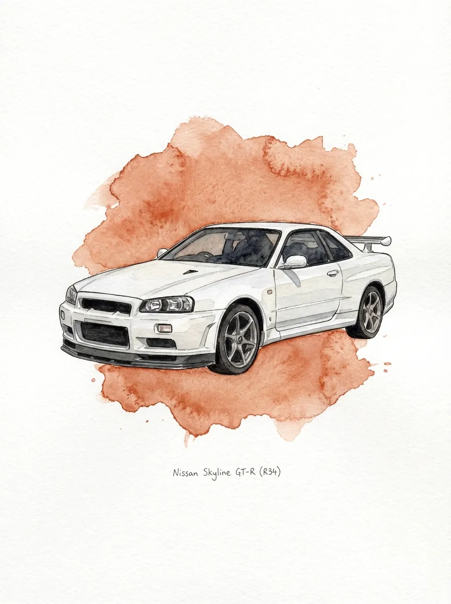 Nissan Skyline GT-R (R32) artwork
