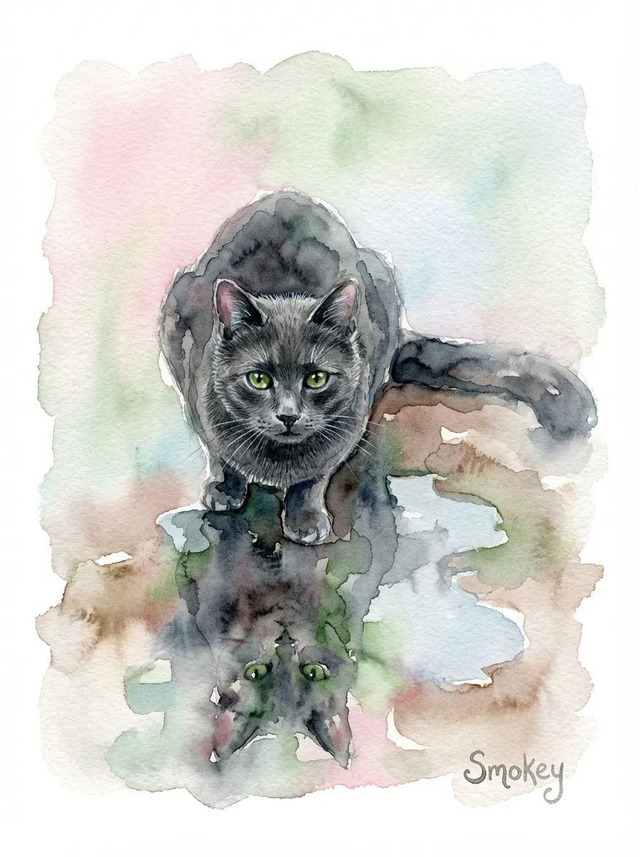 Portrait of Smokey, Reflected