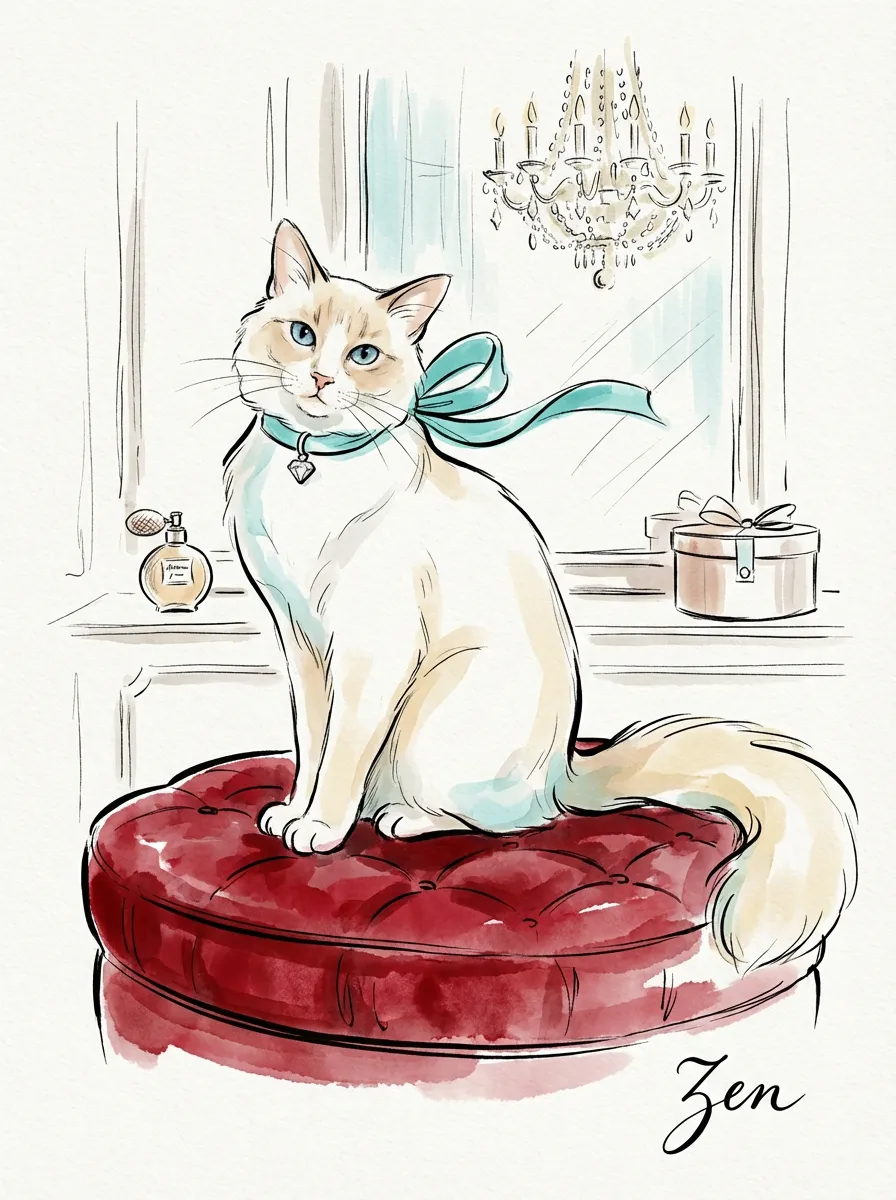 Zen on Crimson Velvet