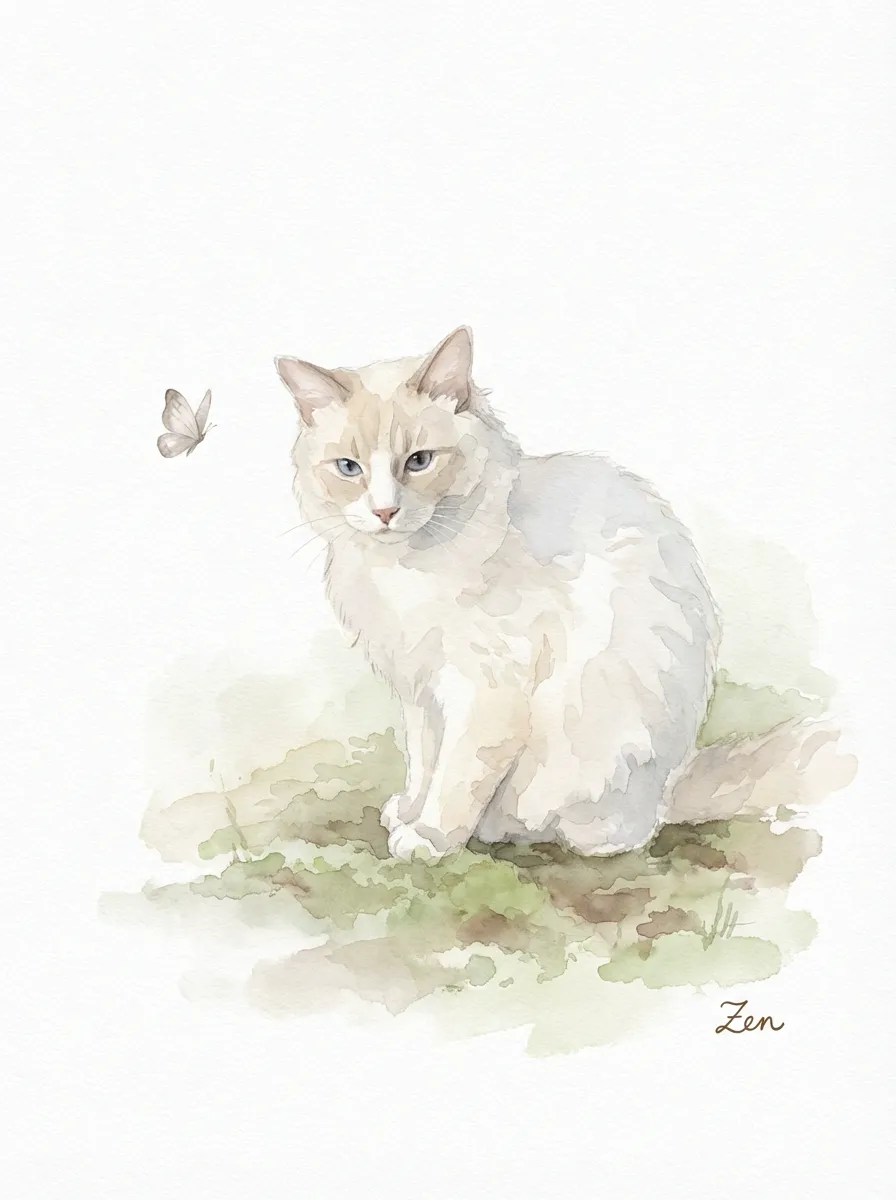 Zen's Butterfly Gaze