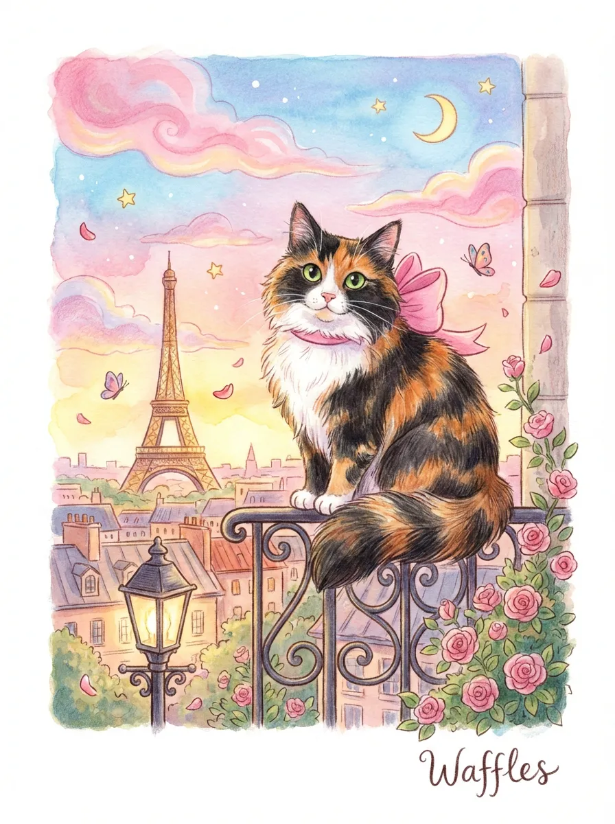 Waffles' Parisian Reverie