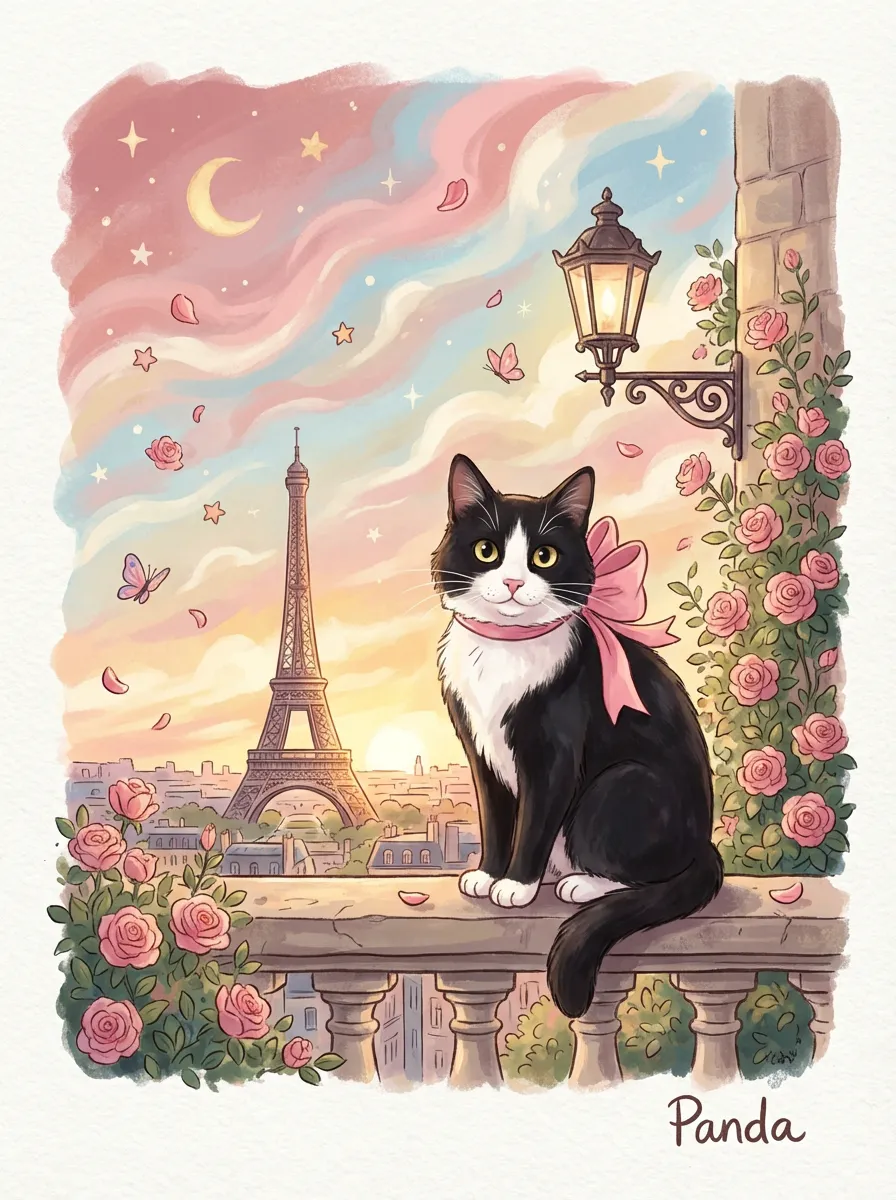 Panda's Parisian Reverie