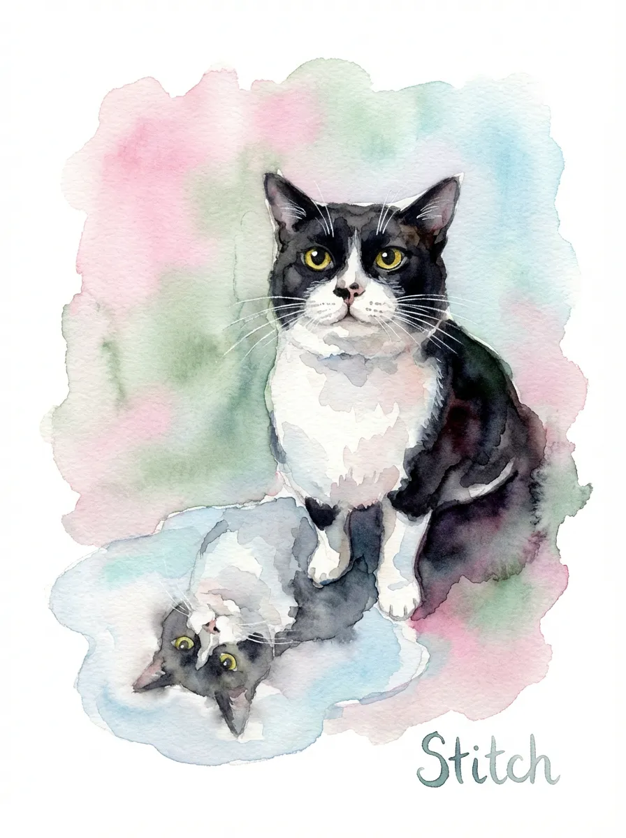 Stitch's Dreamlike Reflection