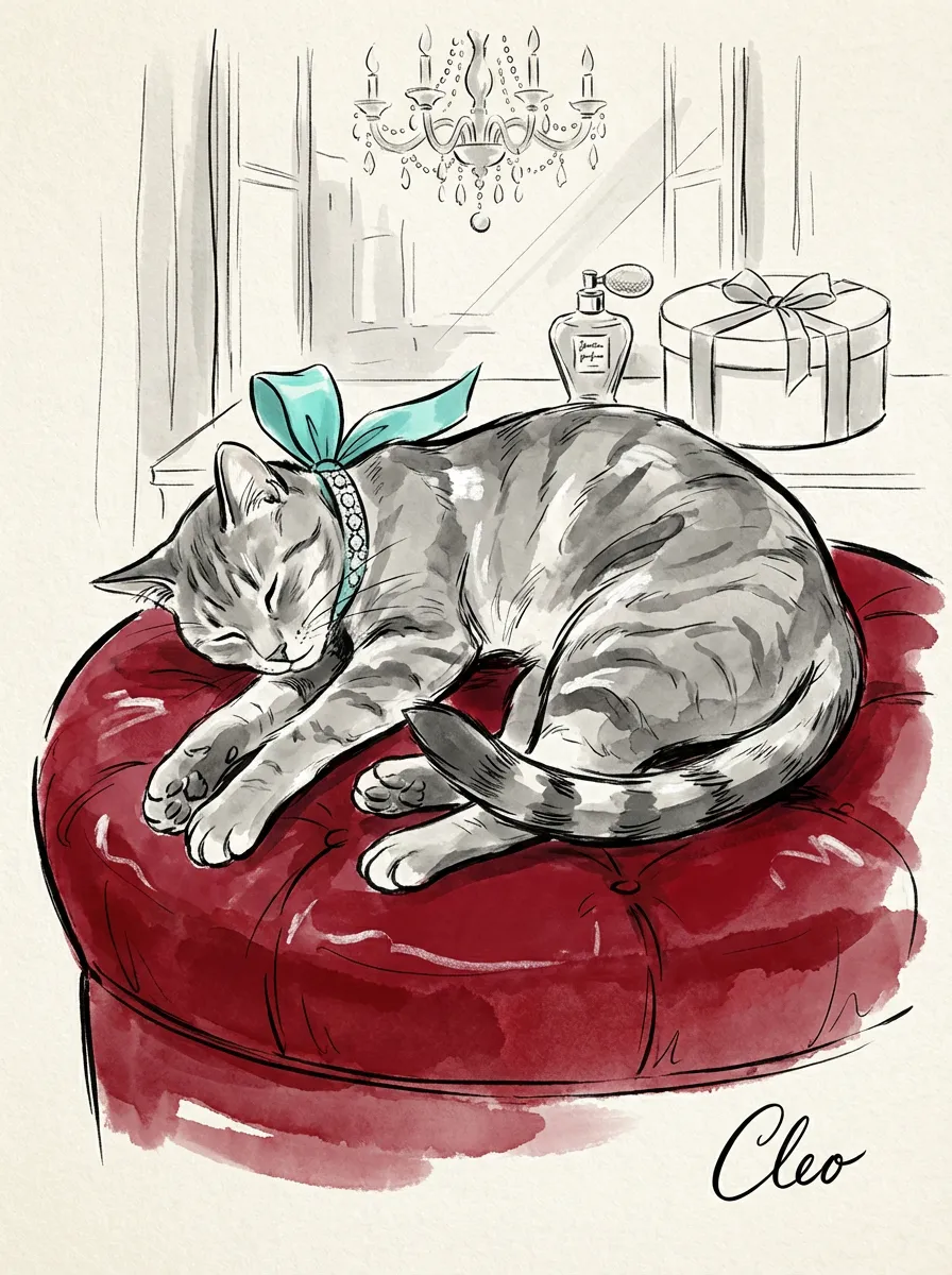 Cleo's Crimson Repose