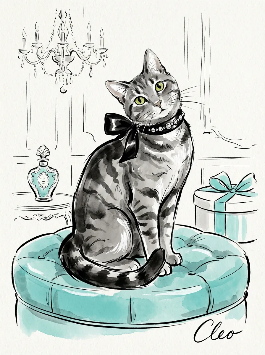 Portrait of Cleo in Turquoise