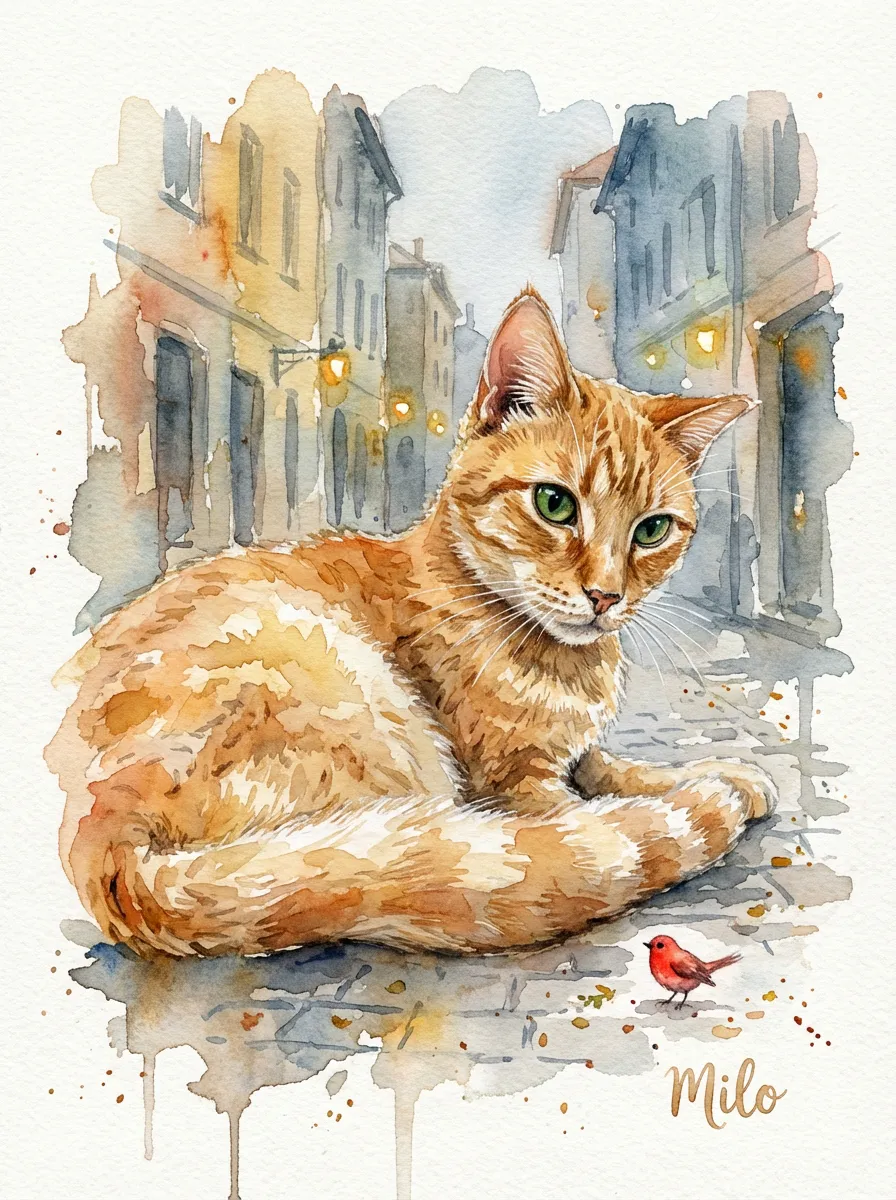 Milo's Cobblestone Contemplation