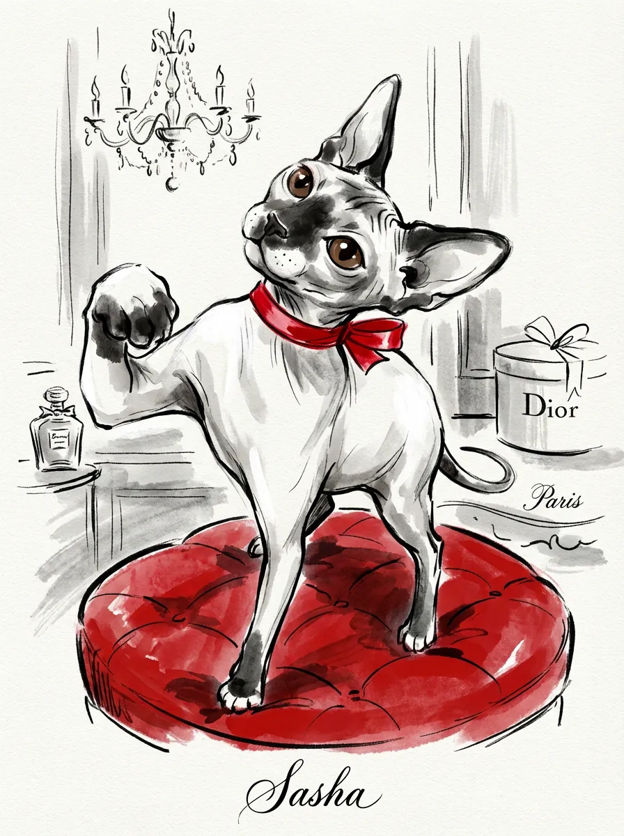 Sasha, Adorned in Crimson