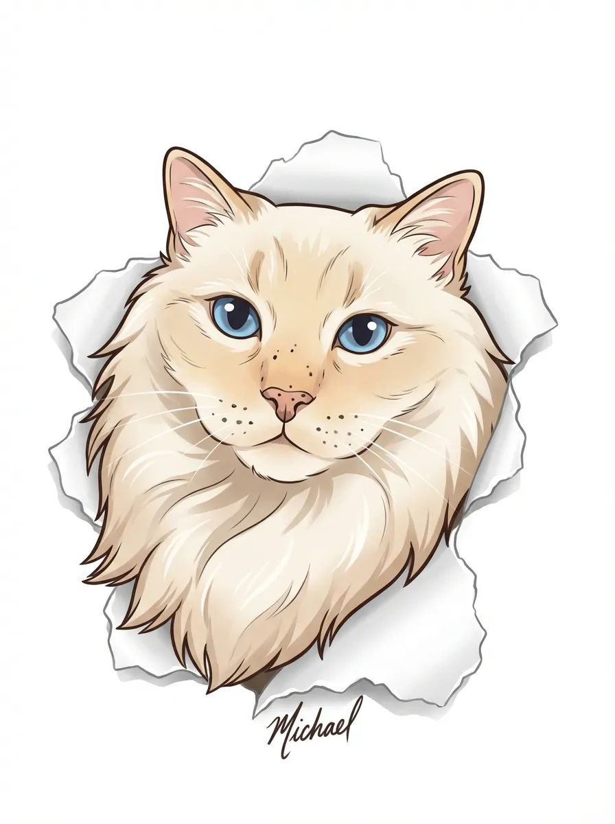 Michael's Azure Gaze