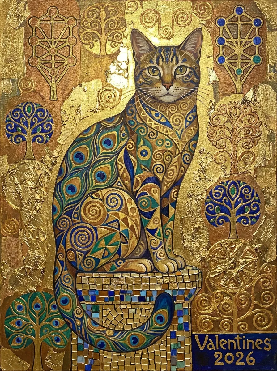 Gilded Feline of Valentines