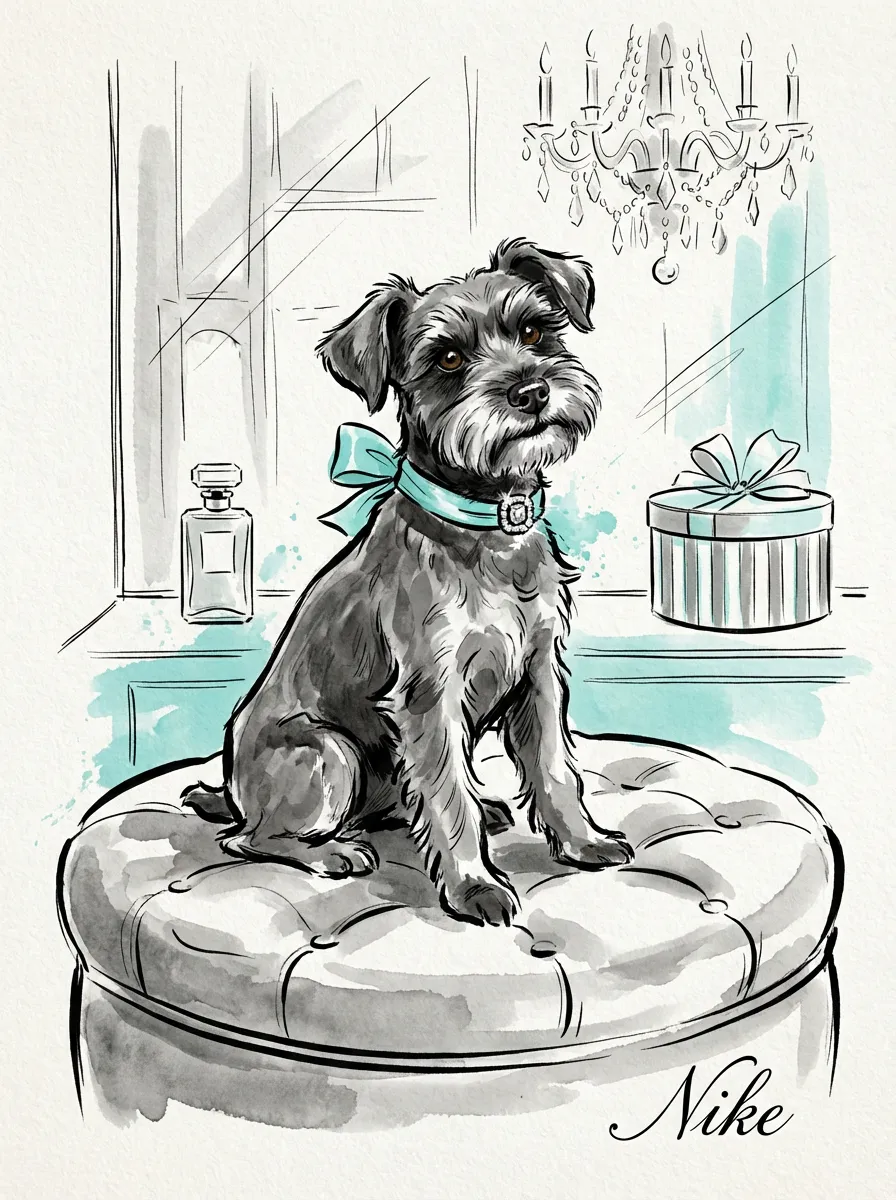 Portrait of Nike in Azure