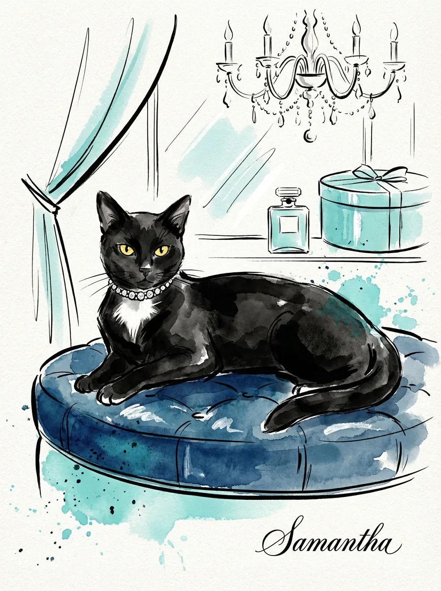 Samantha in Sapphire Repose