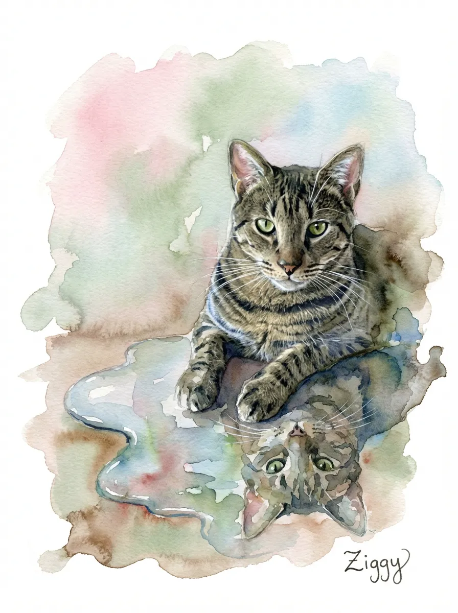 Ziggy's Reflective Gaze