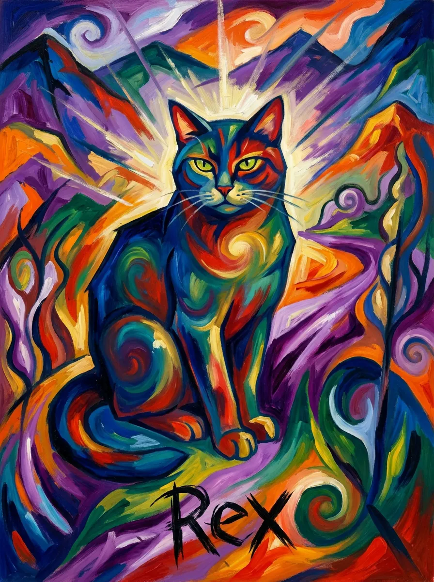 Portrait of Rex in Aurora