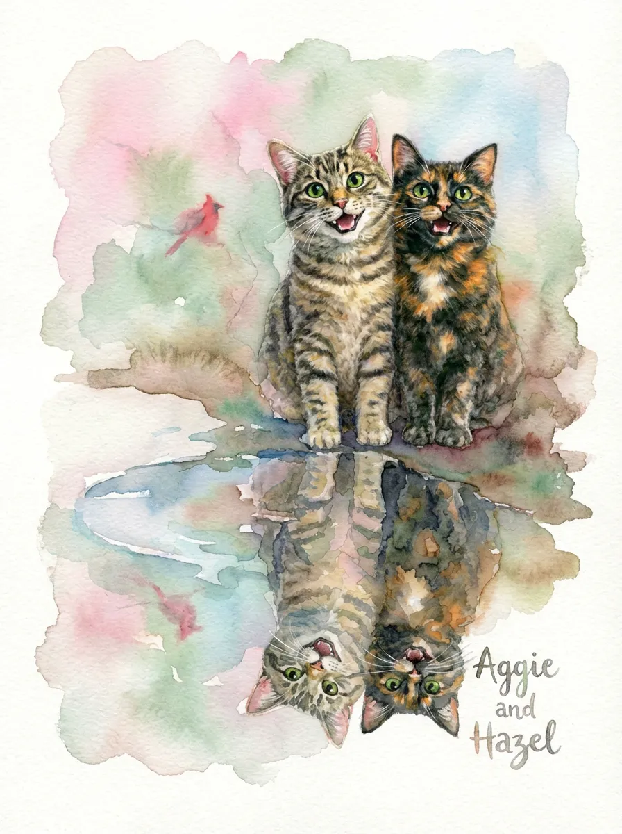 Reflections of Aggie and Hazel
