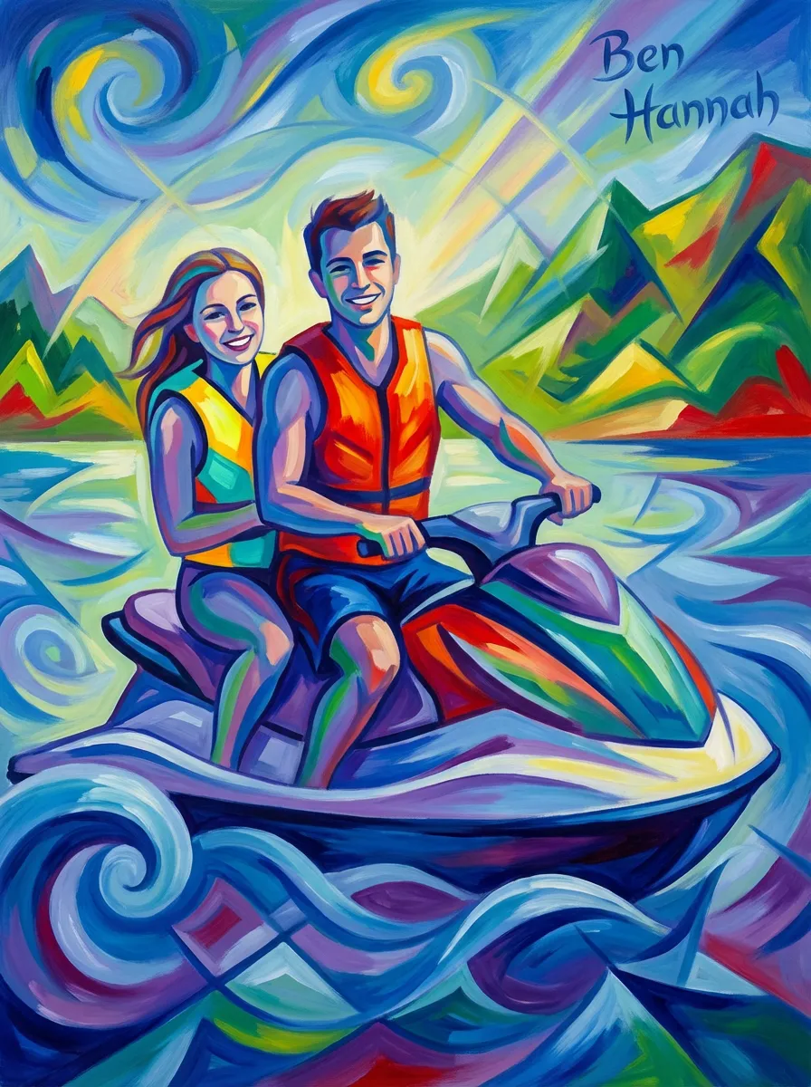 Artwork of Ben and Hannah