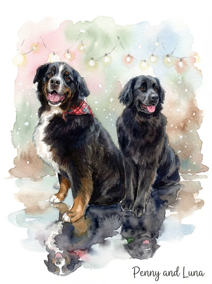 Artwork of Penny and Luna