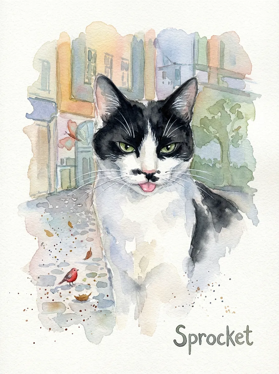 Portrait of Sprocket, Town Lane