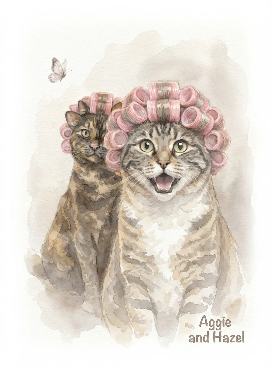 Aggie and Hazel's Curled Morn