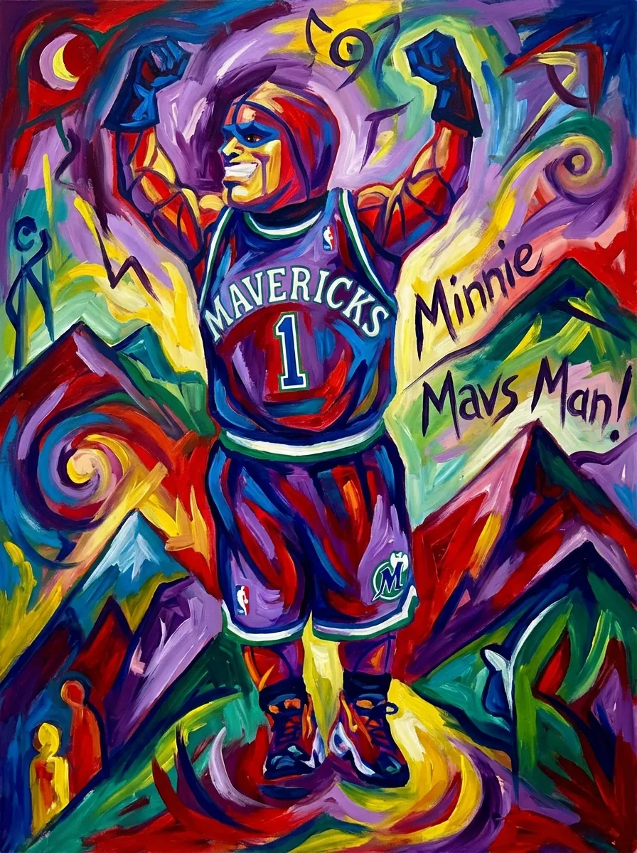 Artwork of Minnie Mavs Man!
