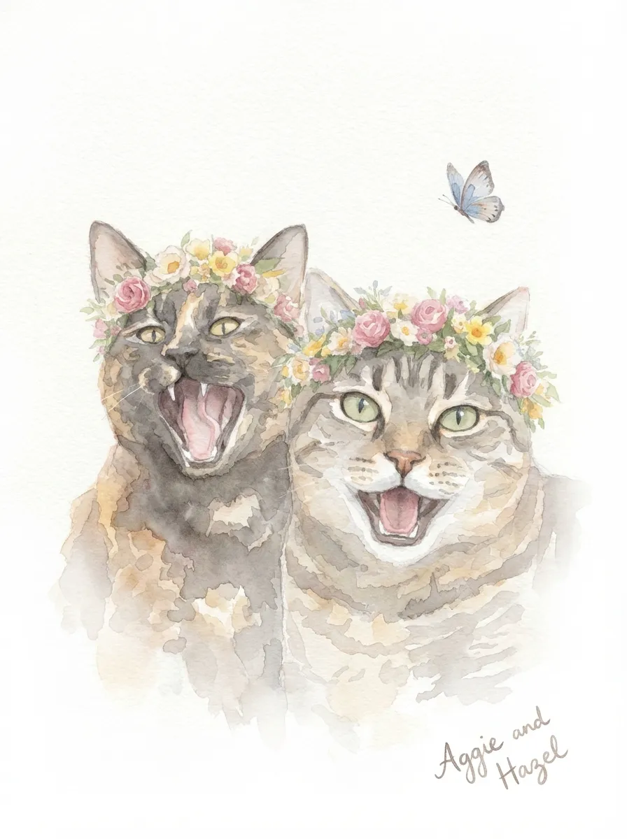 Artwork of Aggie and Hazel