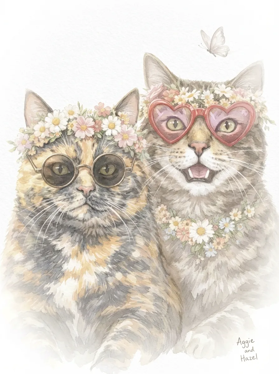 Artwork of Aggie and Hazel