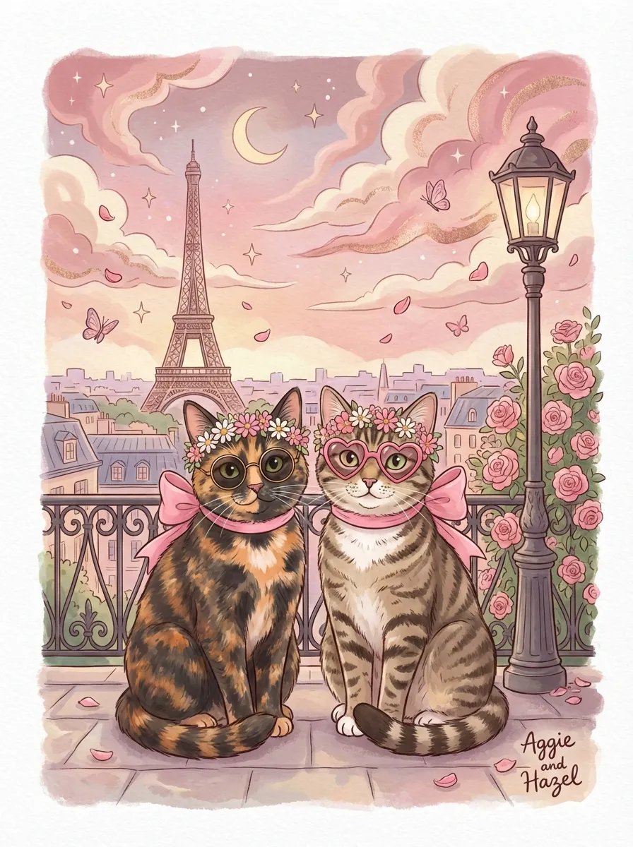 Artwork of Aggie and Hazel