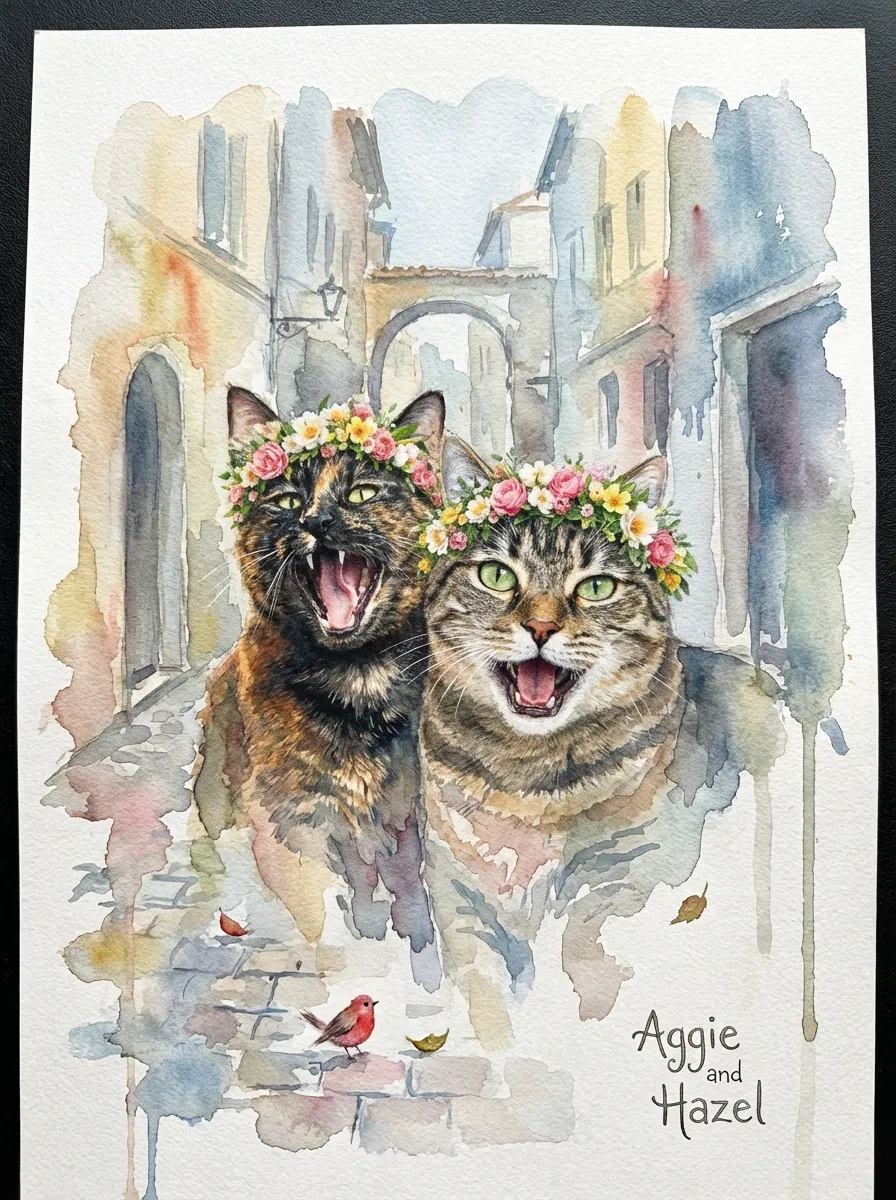 Artwork of Aggie and Hazel