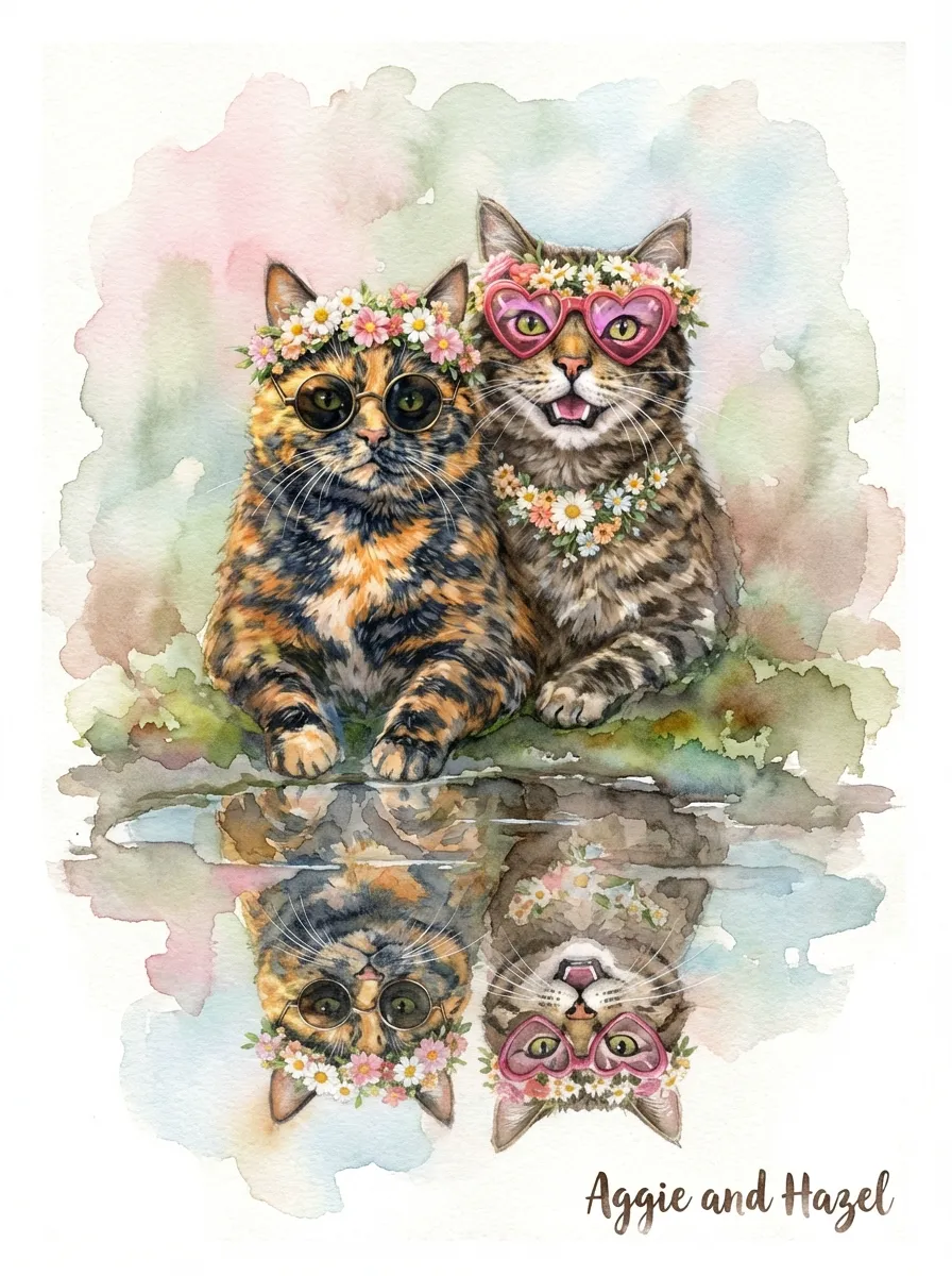 Artwork of Aggie and Hazel