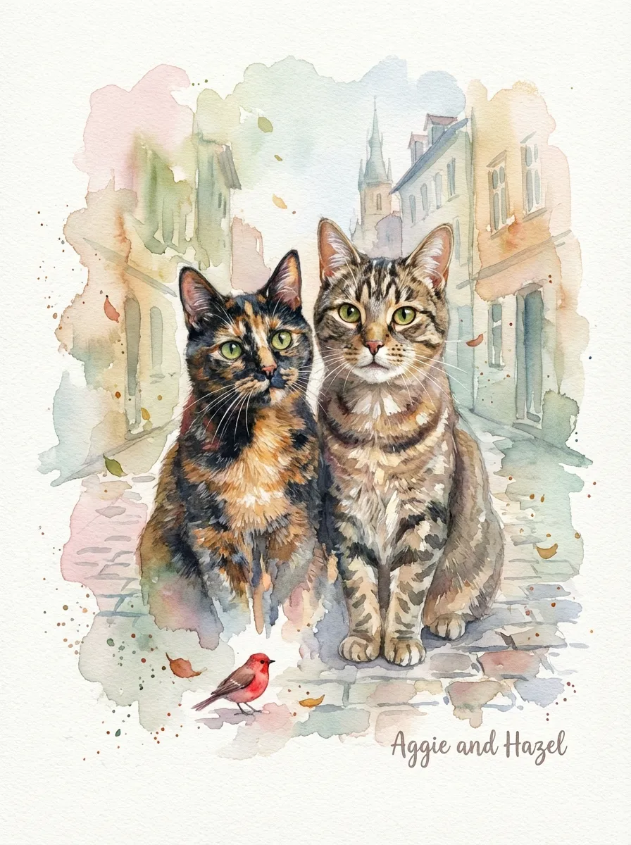 Artwork of Aggie and Hazel