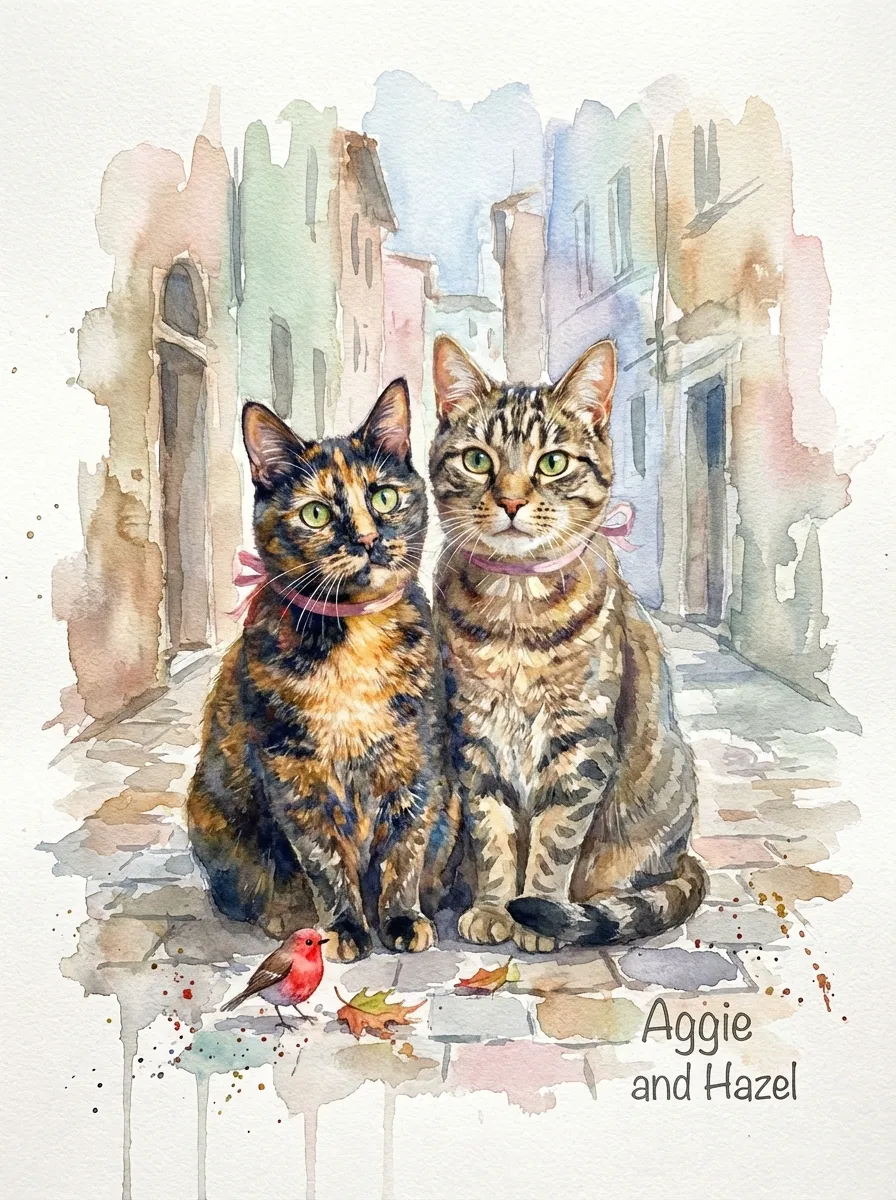 Artwork of Aggie and Hazel