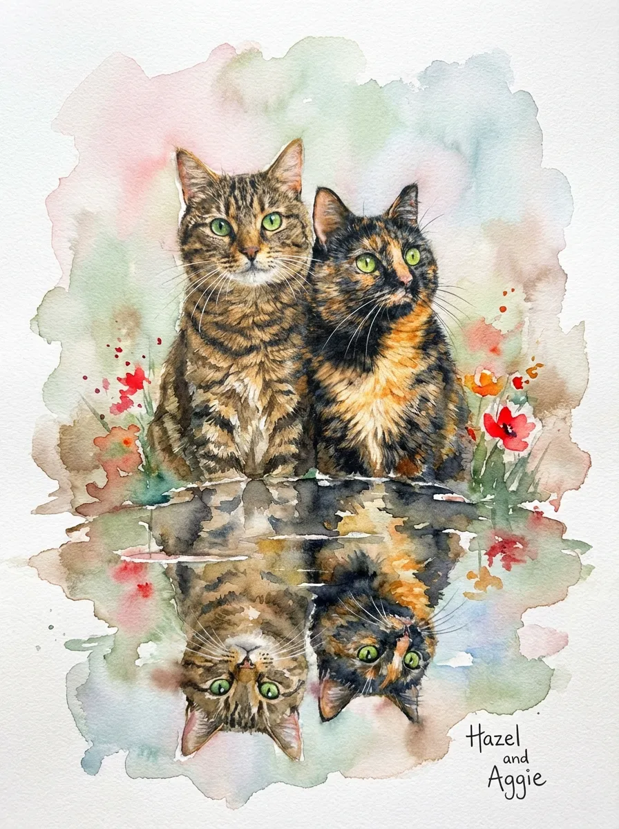 Artwork of Hazel and Aggie