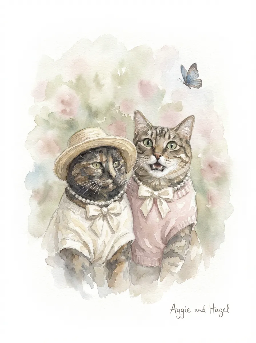 Aggie and Hazel's Garden Reverie