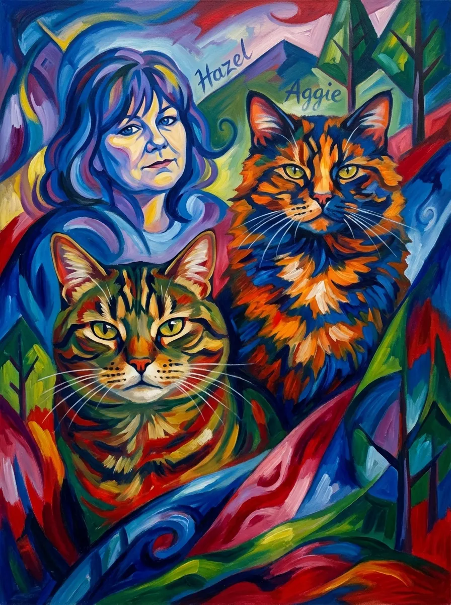 Artwork of Hazel and Aggie