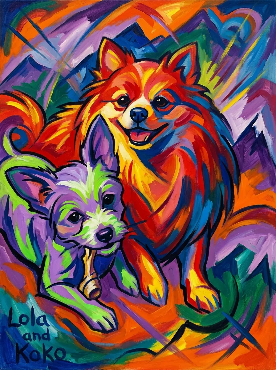 Artwork of Lola and Koko