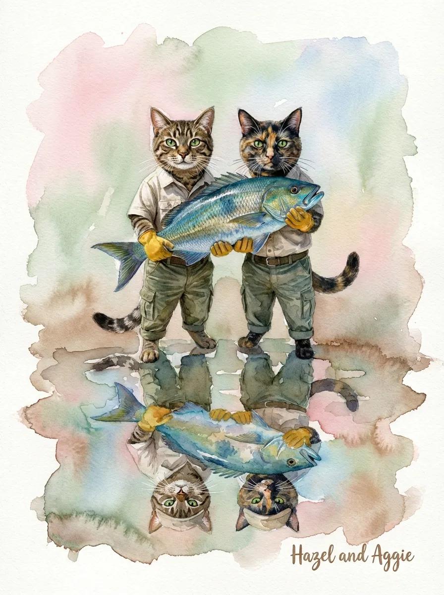 Artwork of Hazel and Aggie