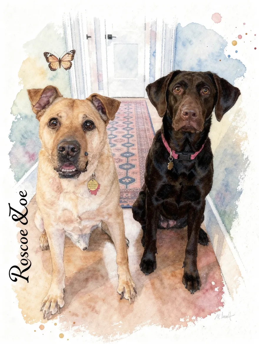 Artwork of Roscoe & Zoe
